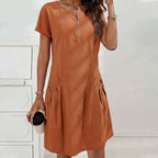 Mireia - Vestido con cremallera y bolsillos con botones