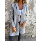 Vest met capuchon | Dames tussen jas/vest met strakke lijnen en tijdloos design