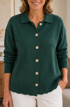 Élise™ Classic Collared Knit Cardigan
