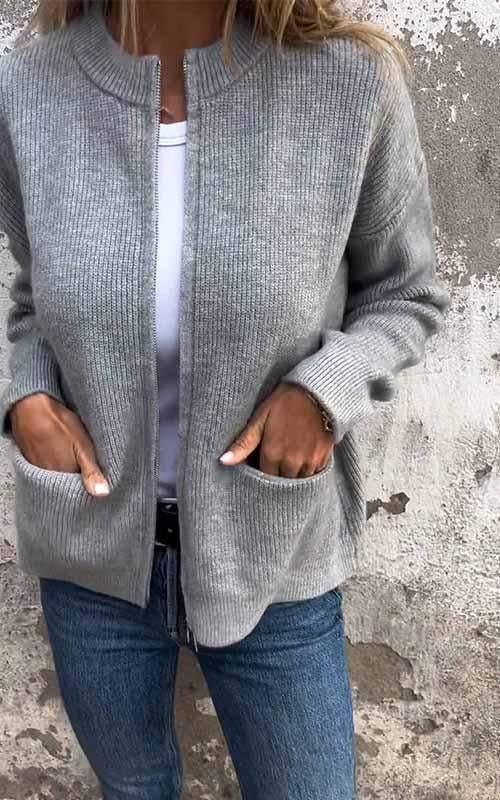 Maren™ Everyday Knit Zip Cardigan