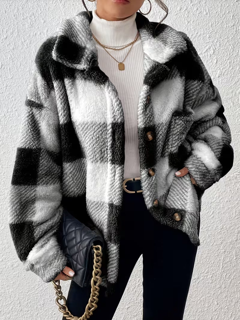Paula | Dames pluche fleece winterjas