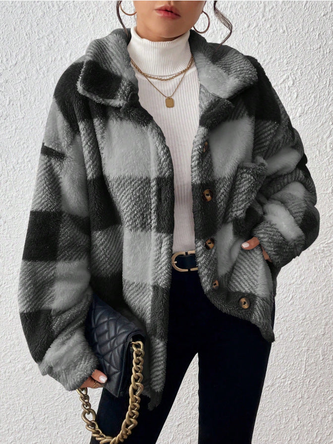 Paula | Dames pluche fleece winterjas