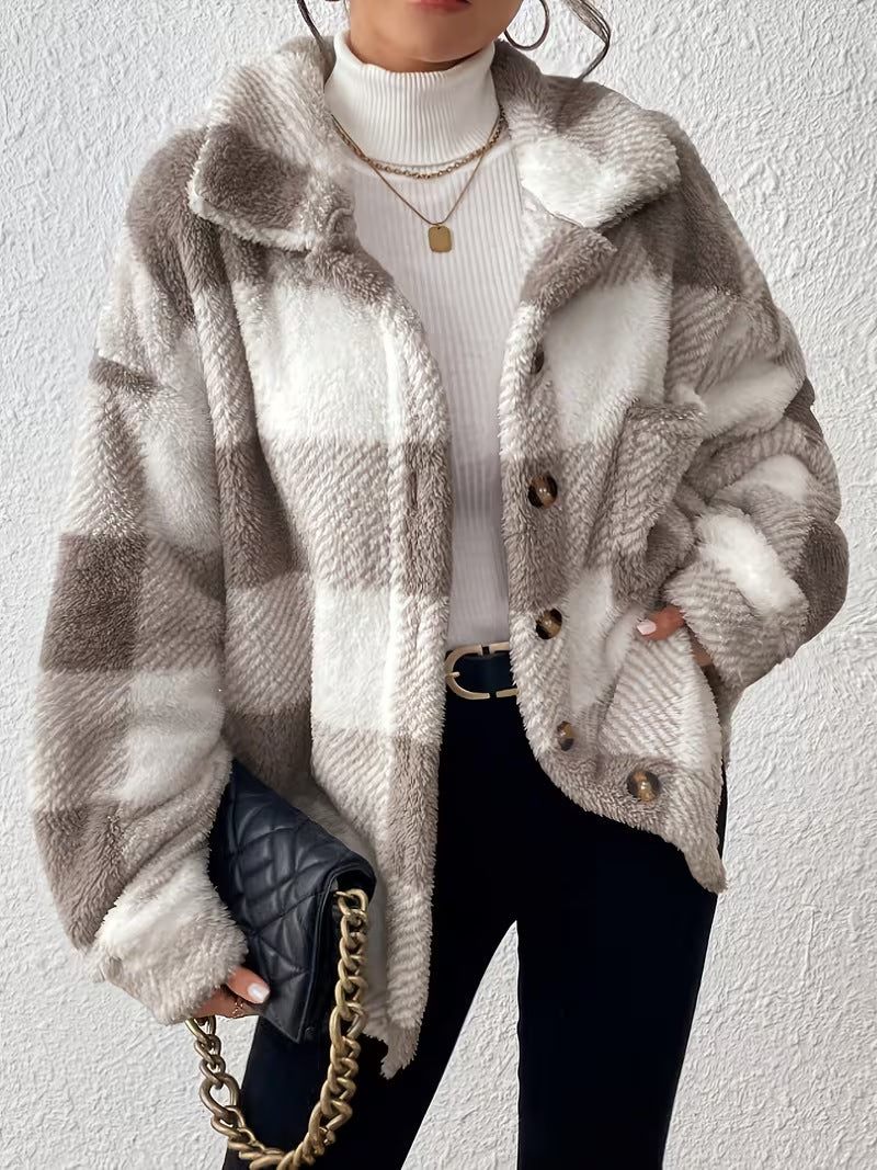 Paula | Dames pluche fleece winterjas