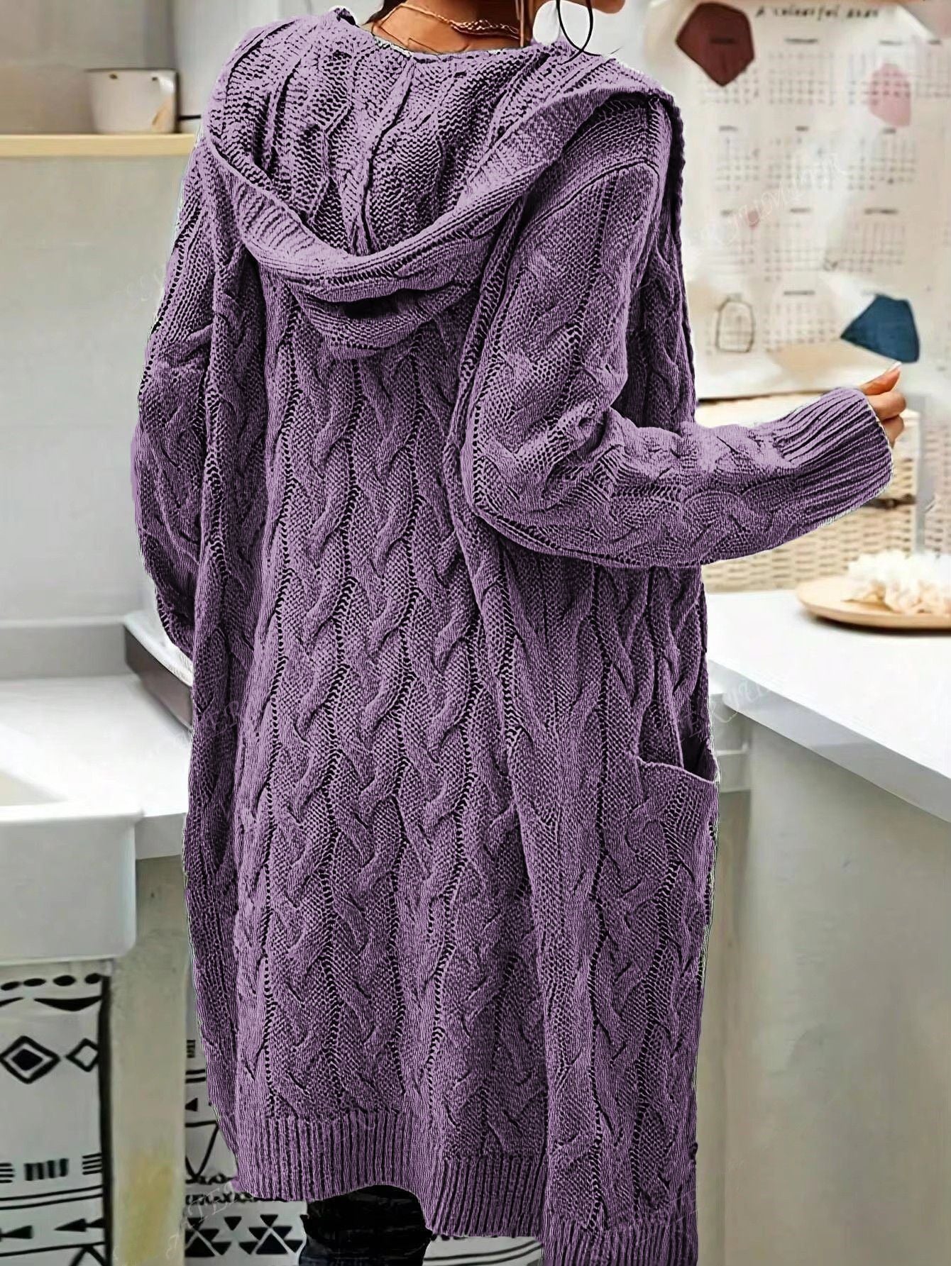 Knitted Long Cardigan Sweater
