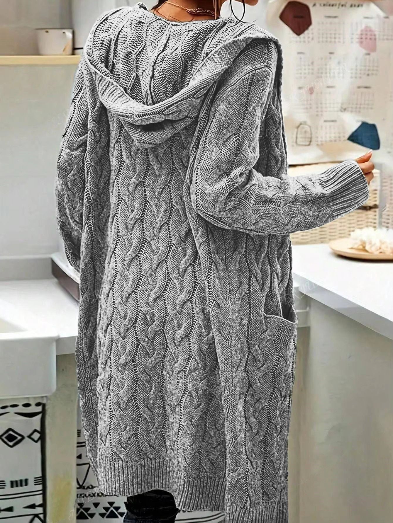 Knitted Long Cardigan Sweater