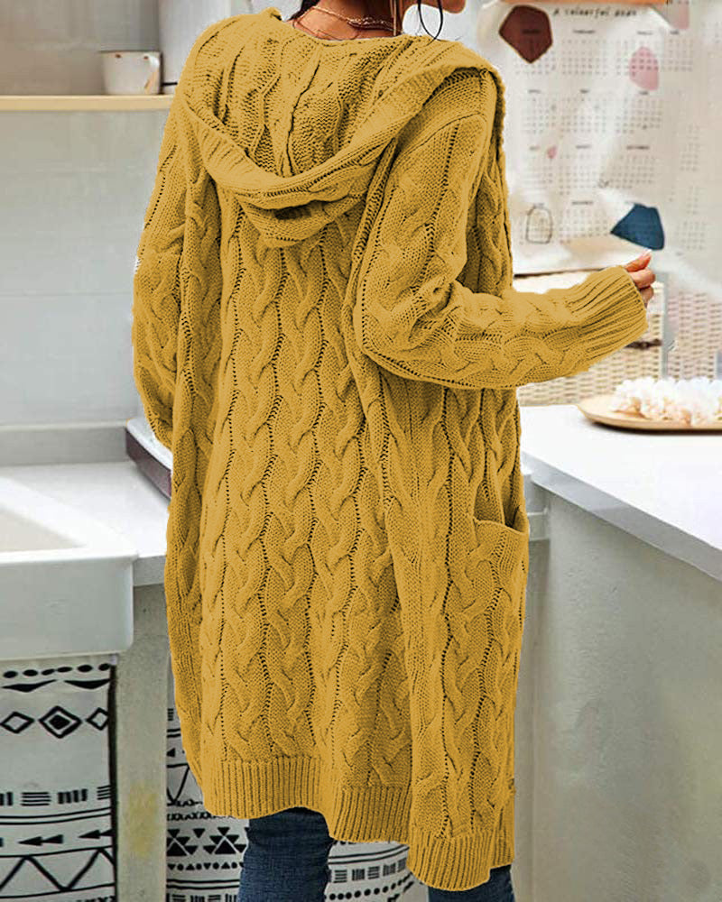 Knitted Long Cardigan Sweater
