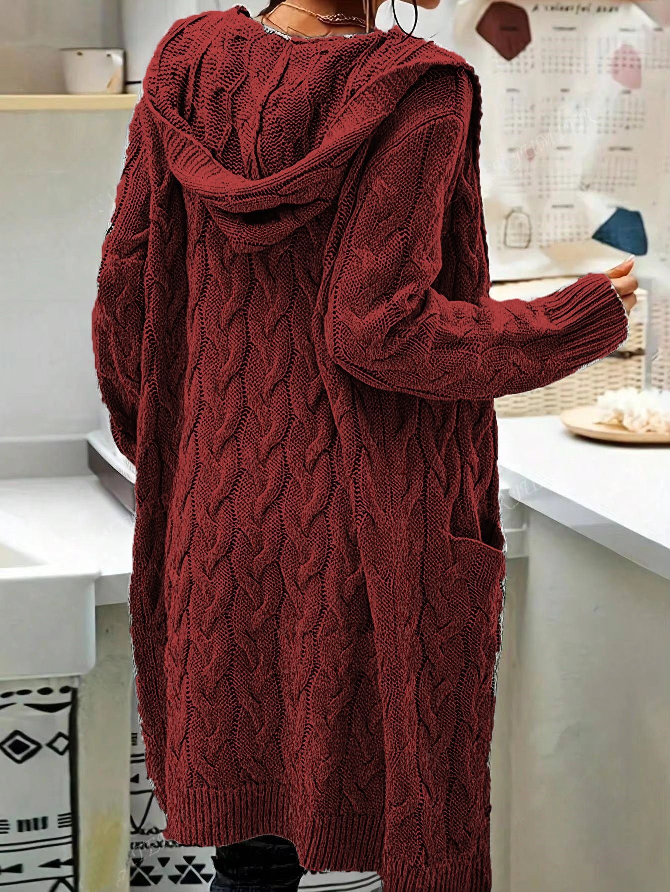 Knitted Long Cardigan Sweater