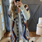 Wyoming Grey Long Cardigan Blanket Sweater