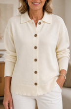Élise™ Classic Collared Knit Cardigan