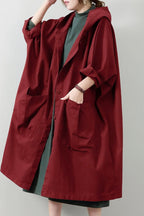 One Size Fits All Oversized Water-Resistant Windbreaker Jacket