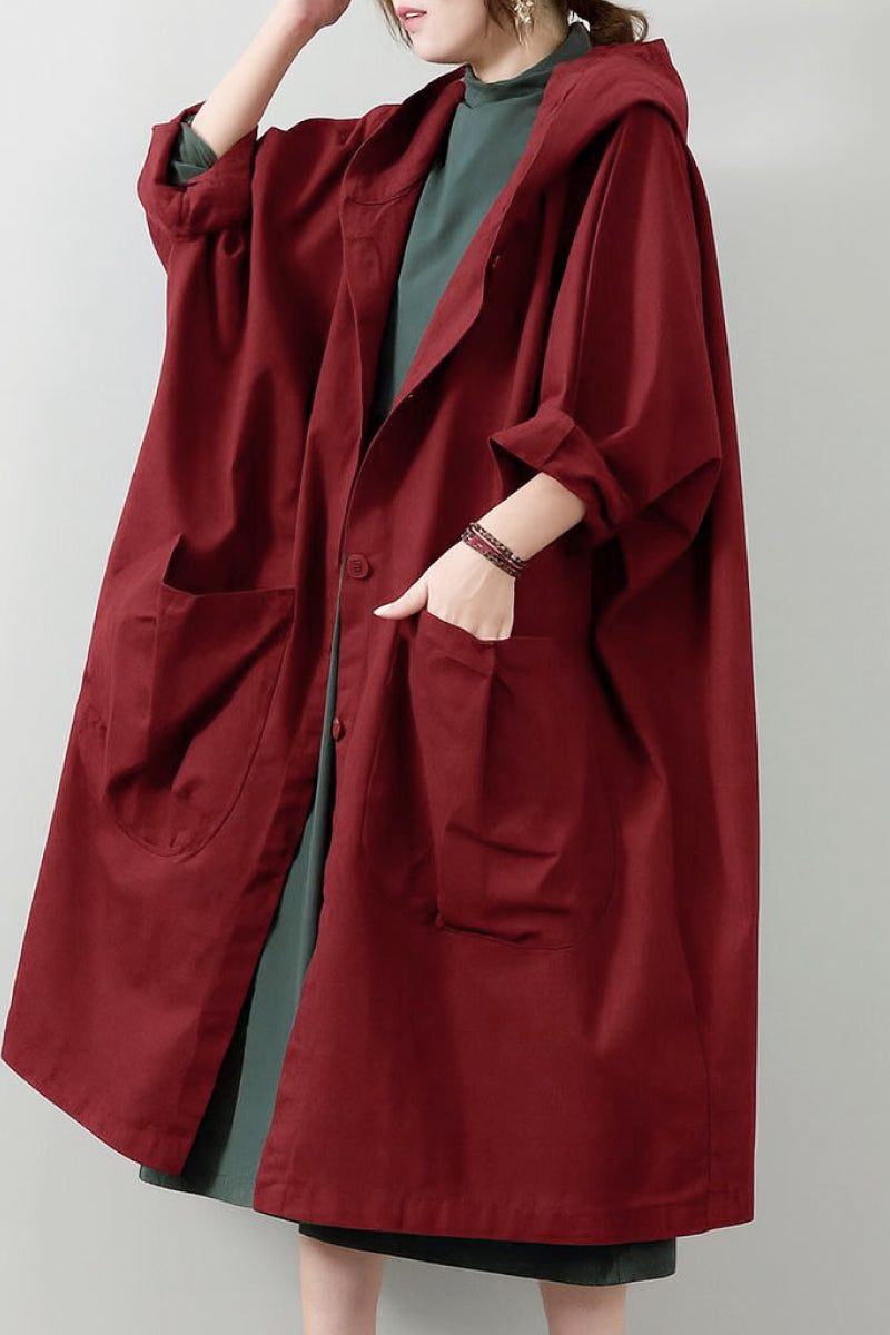 One Size Fits All Oversized Water-Resistant Windbreaker Jacket