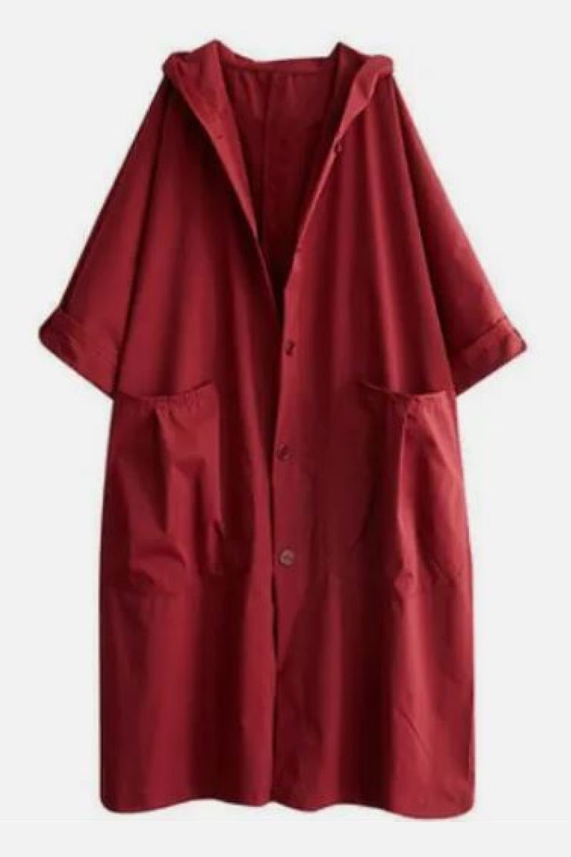 One Size Fits All Oversized Water-Resistant Windbreaker Jacket