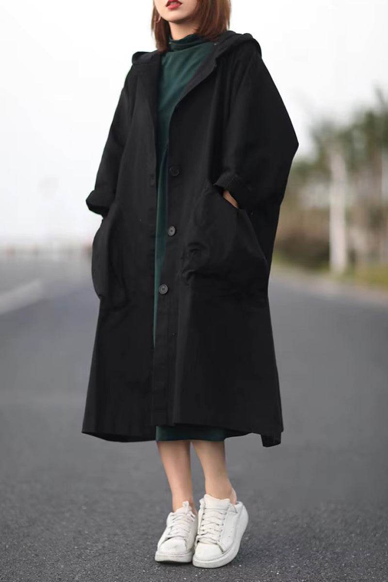 One Size Fits All Oversized Water-Resistant Windbreaker Jacket