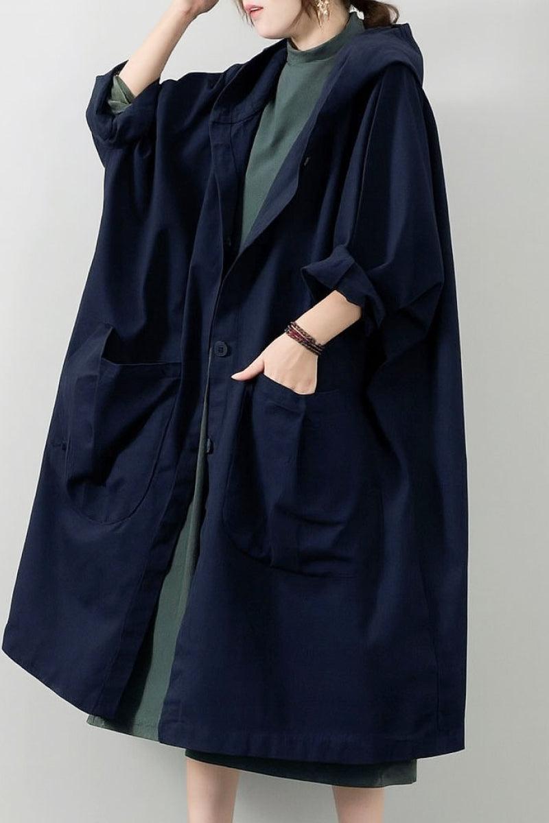 One Size Fits All Oversized Water-Resistant Windbreaker Jacket