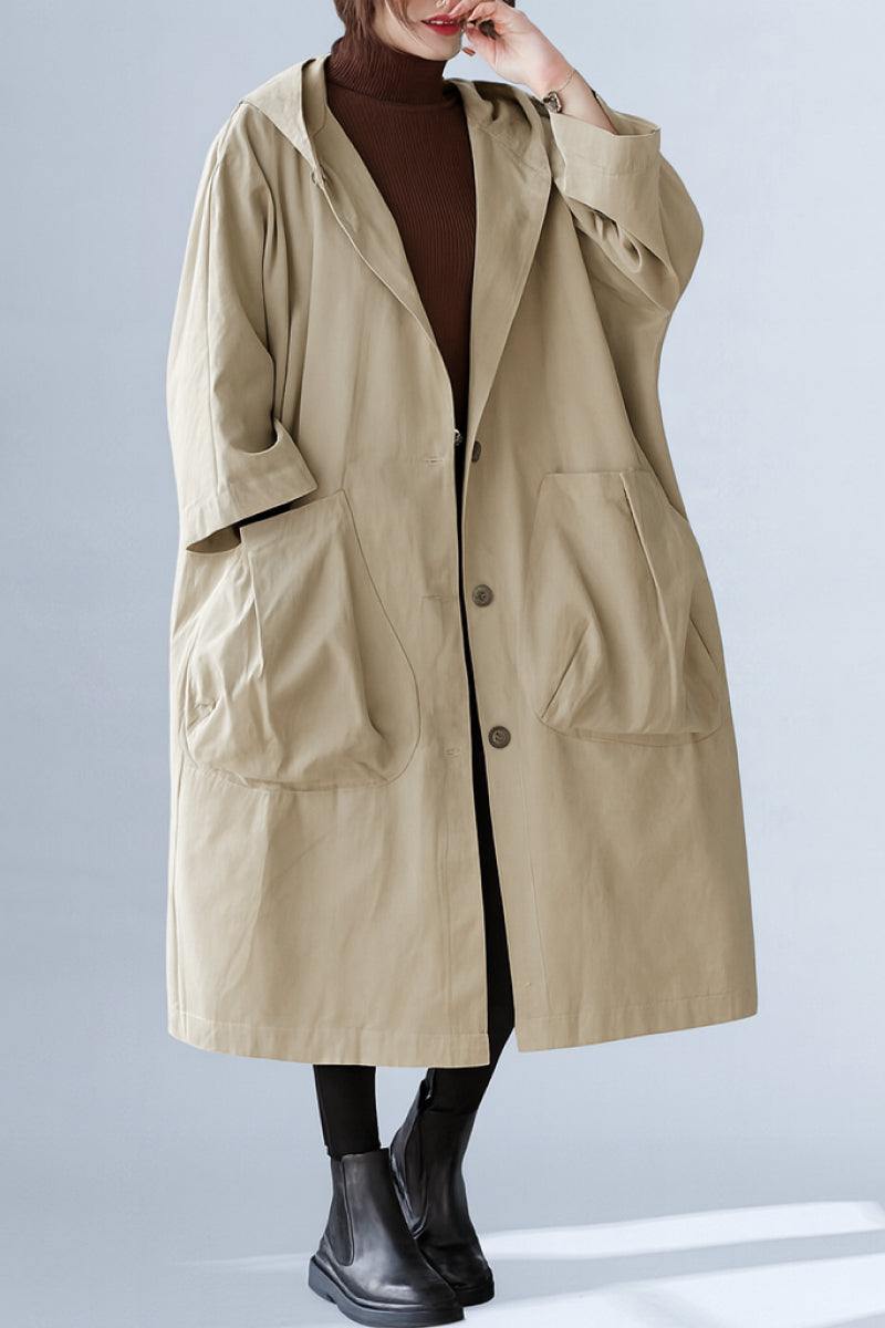One Size Fits All Oversized Water-Resistant Windbreaker Jacket