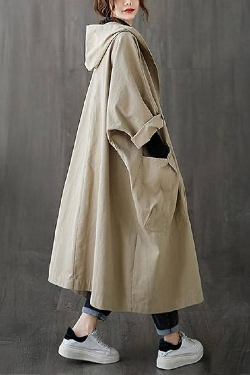One Size Fits All Oversized Water-Resistant Windbreaker Jacket