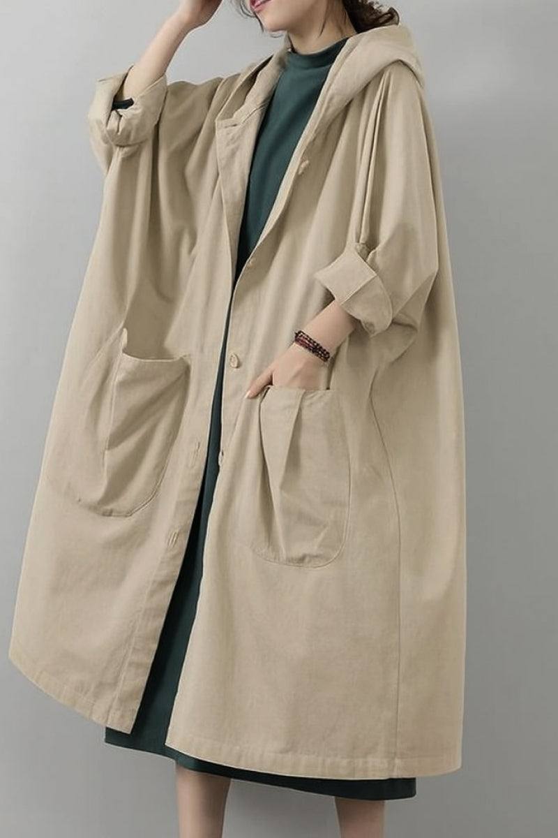One Size Fits All Oversized Water-Resistant Windbreaker Jacket