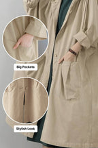 One Size Fits All Oversized Water-Resistant Windbreaker Jacket