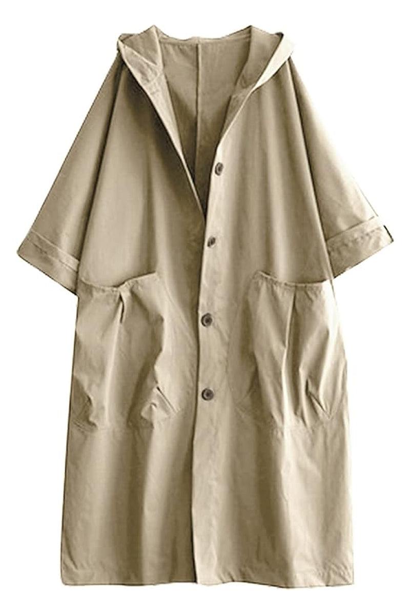 One Size Fits All Oversized Water-Resistant Windbreaker Jacket