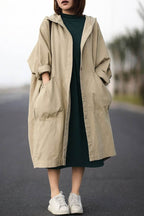One Size Fits All Oversized Water-Resistant Windbreaker Jacket