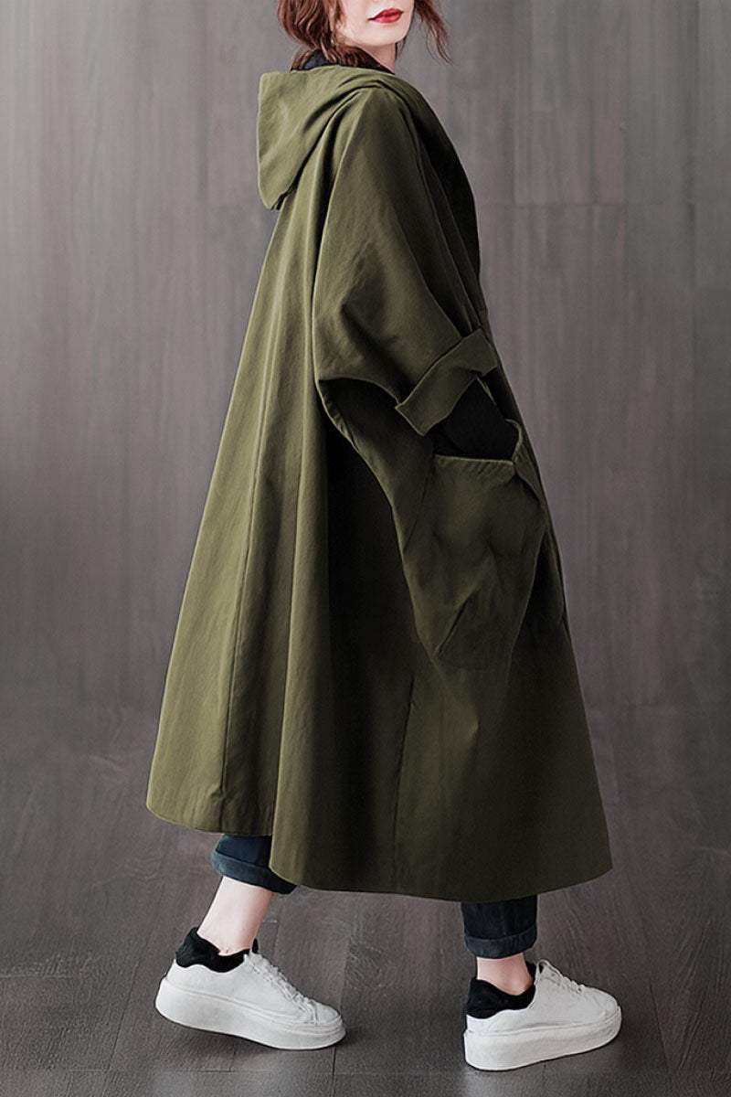 One Size Fits All Oversized Water-Resistant Windbreaker Jacket