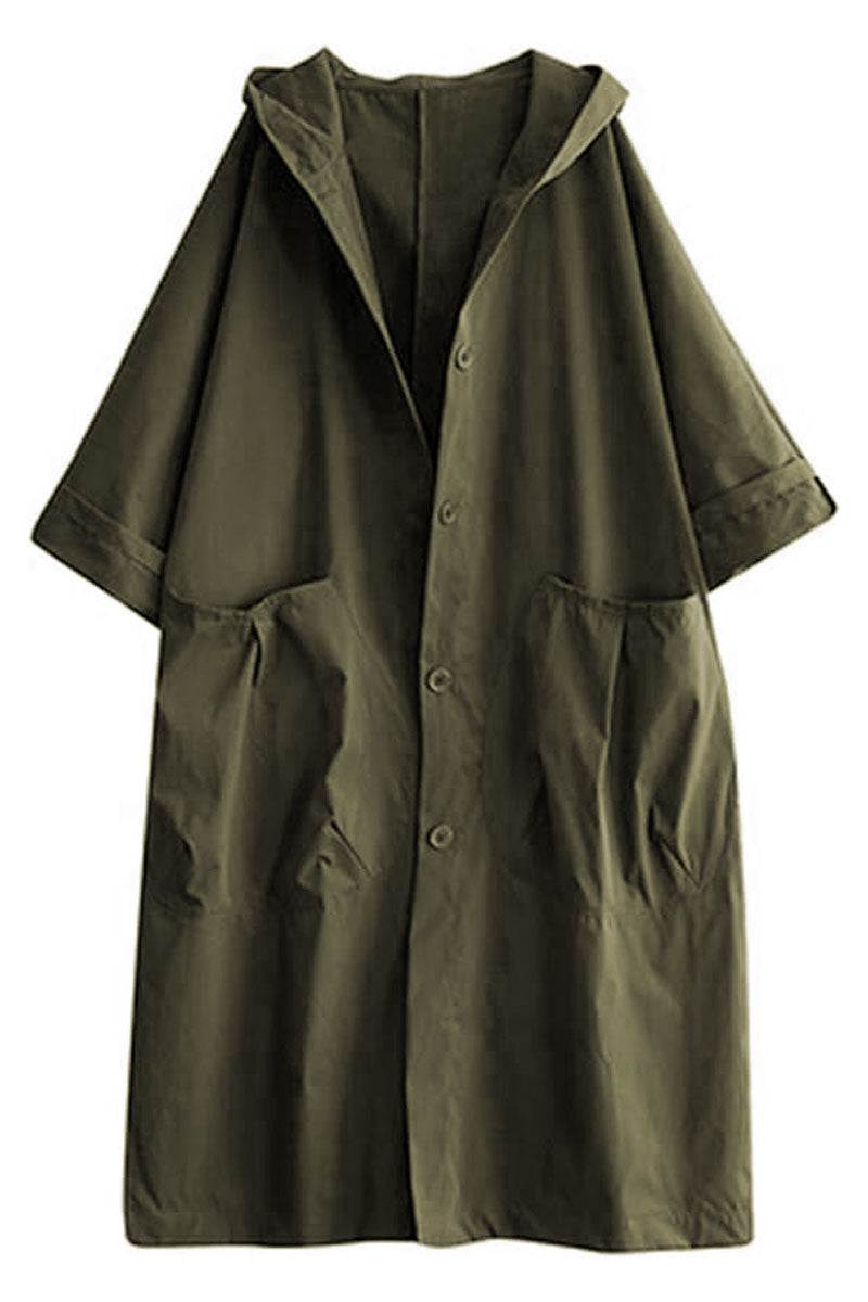 One Size Fits All Oversized Water-Resistant Windbreaker Jacket