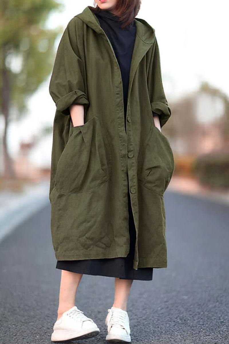 One Size Fits All Oversized Water-Resistant Windbreaker Jacket
