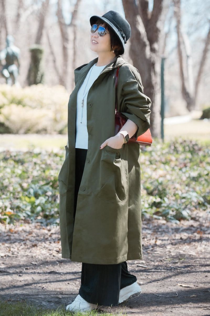 One Size Fits All Oversized Water-Resistant Windbreaker Jacket
