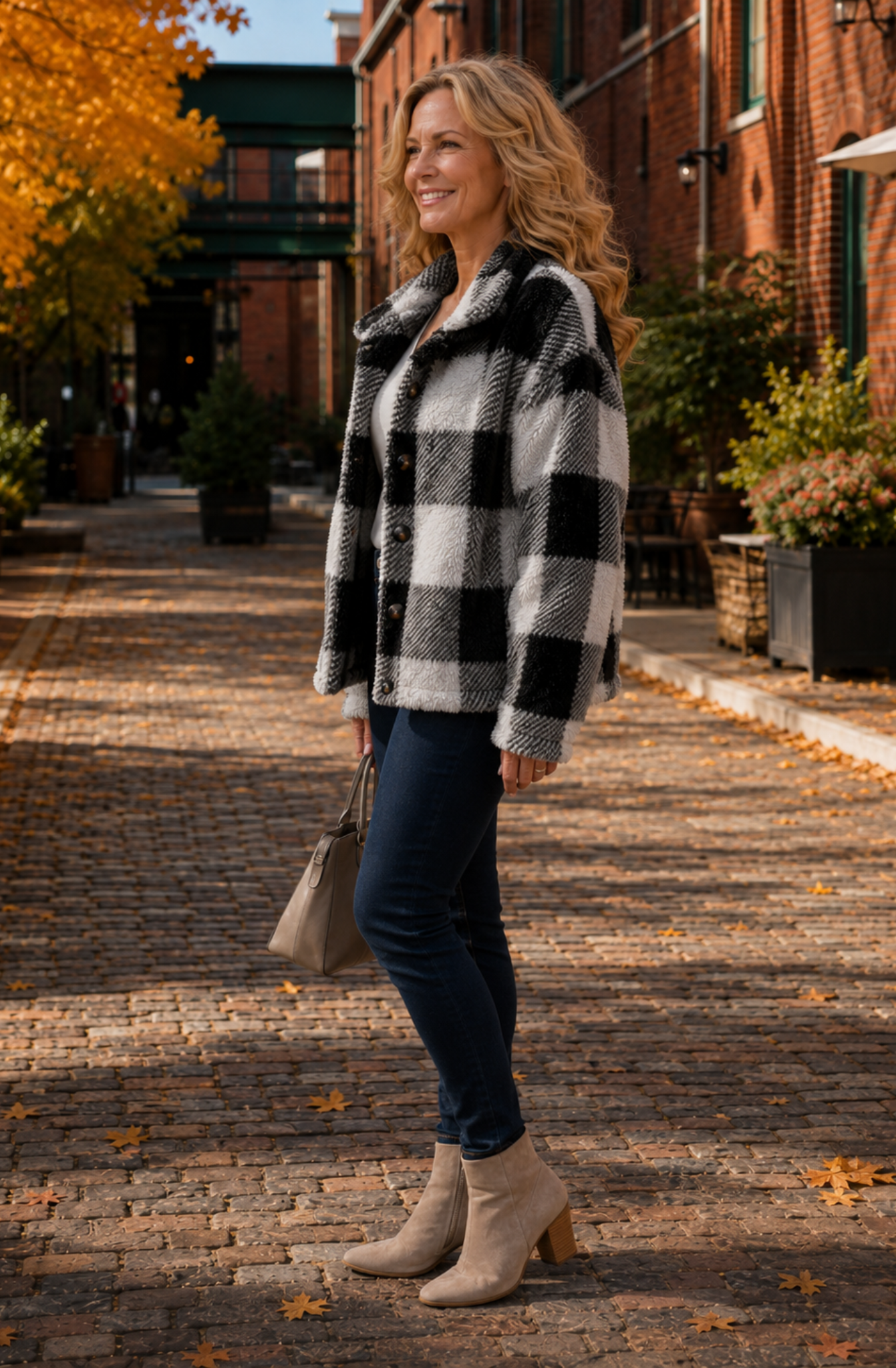 Paula | Dames pluche fleece winterjas